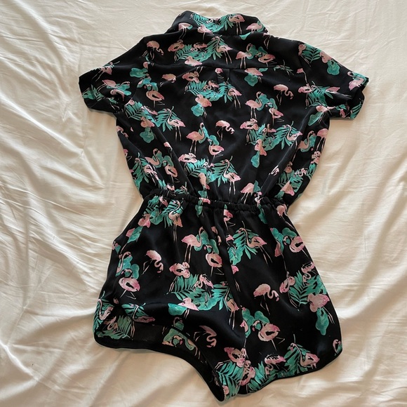Flamingo silk romper - Picture 3 of 3